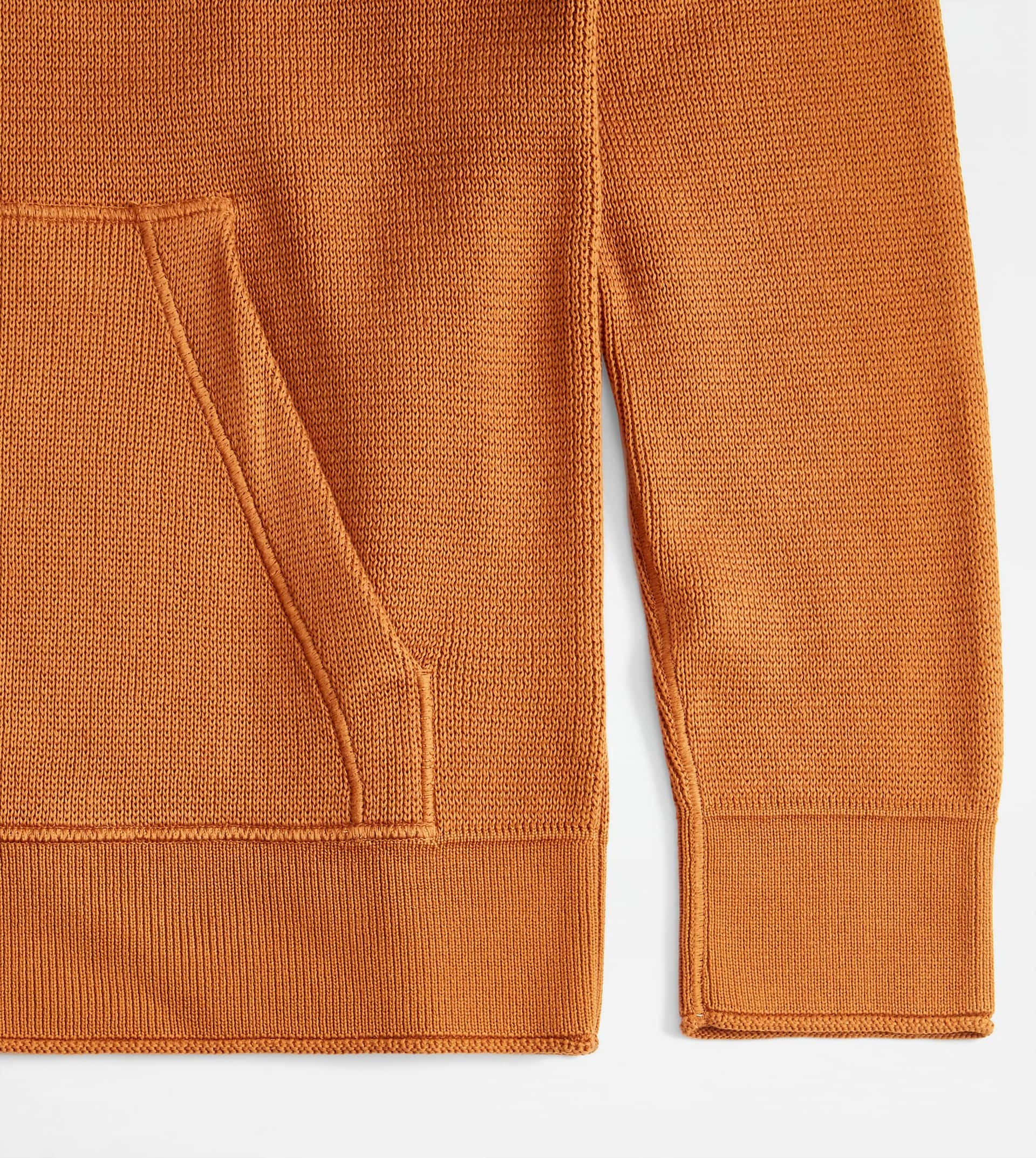 SWEATSHIRT-STYLE JUMPER IN COTTON - BROWN - 5