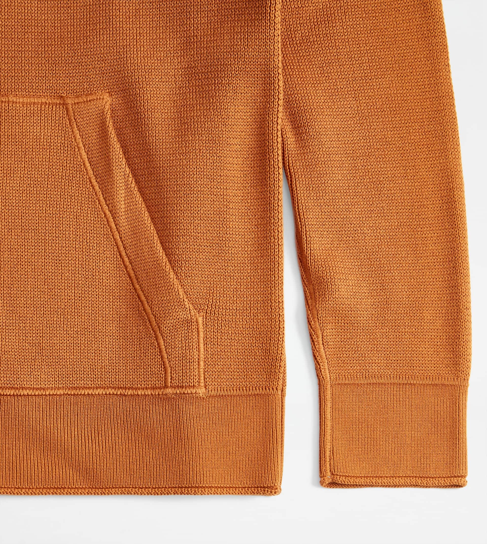 SWEATSHIRT-STYLE JUMPER IN COTTON - BROWN - 2