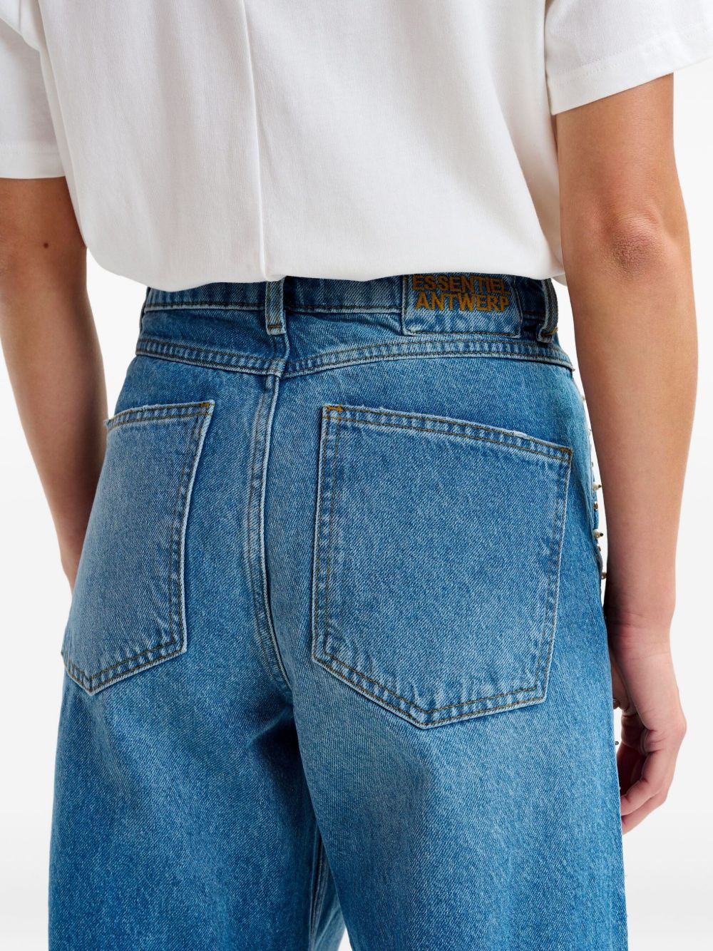 crystal-embellished jeans - 5