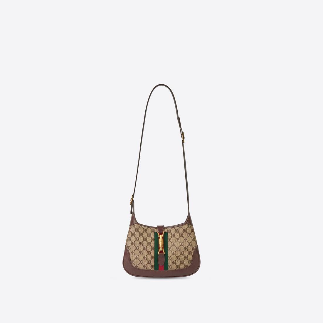 Women's Hacker Small Hobo Bag In Coated Canvas in Beige - 4