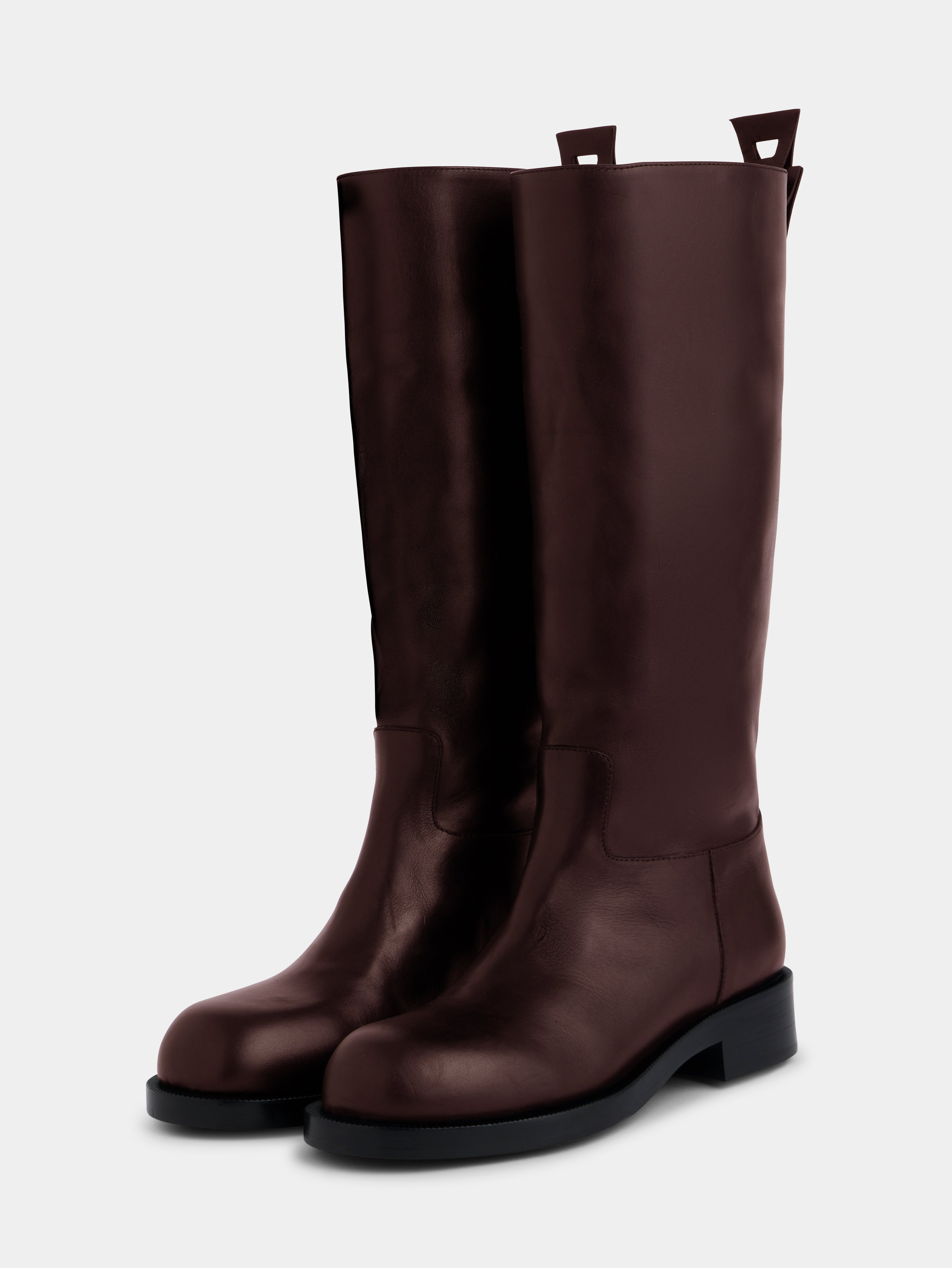 BURGUNDY BOOTS IN SMOOTH LEATHER - 2