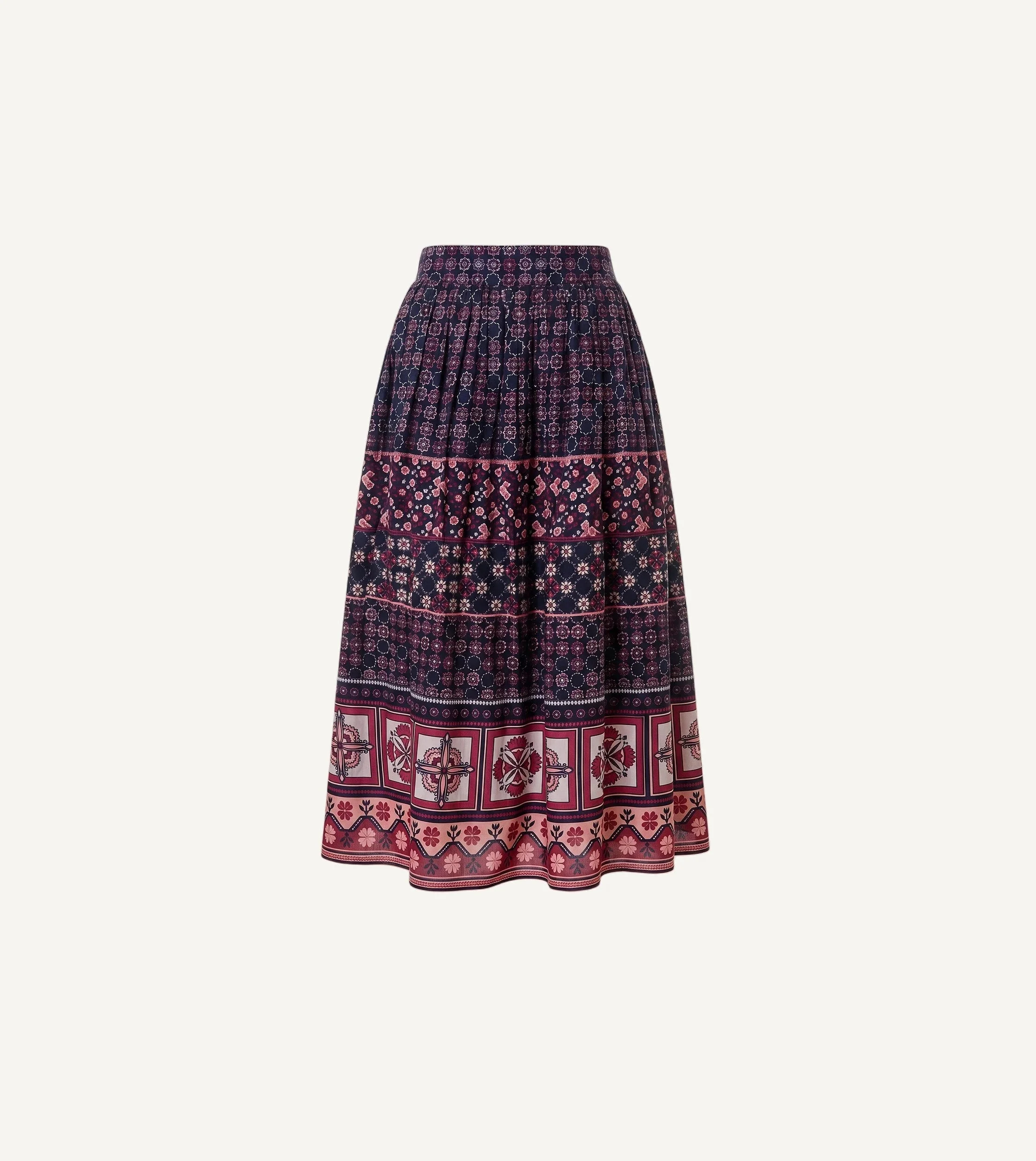 ANEETA MIDI SKIRT | ZOCALO ROSE TAN - 1