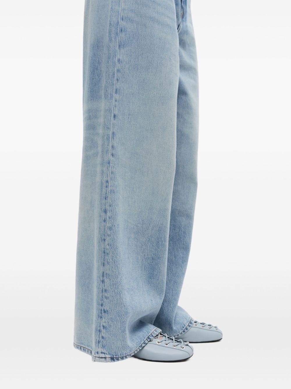 lace-up ballet flats - 6