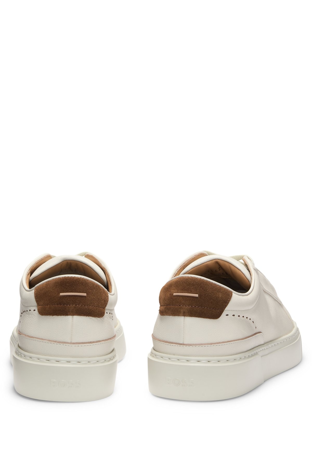 GARY LEATHER TRAINERS WITH SUEDE BACKTAB - 5