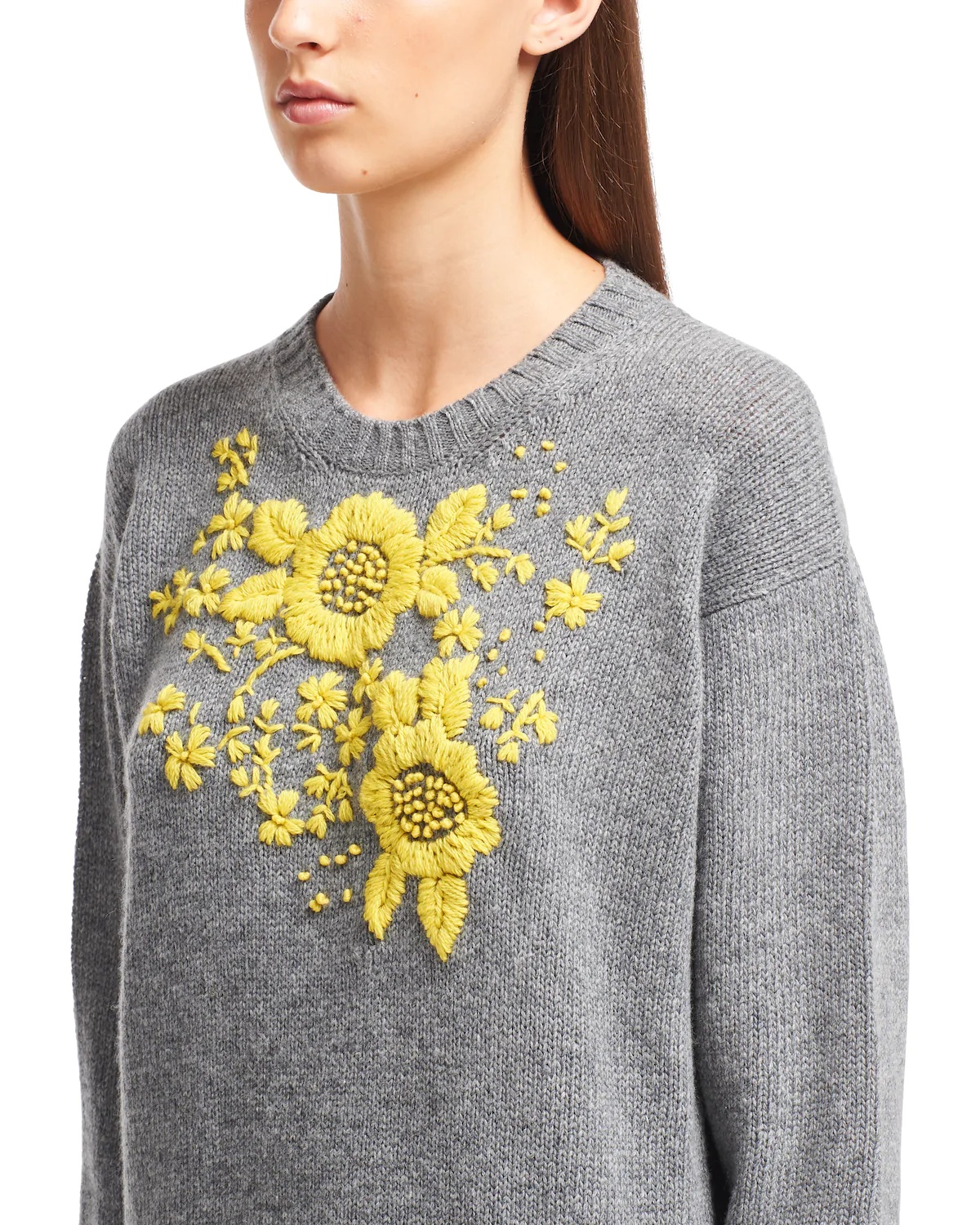 Embroidered wool and cashmere crew-neck sweater - 5