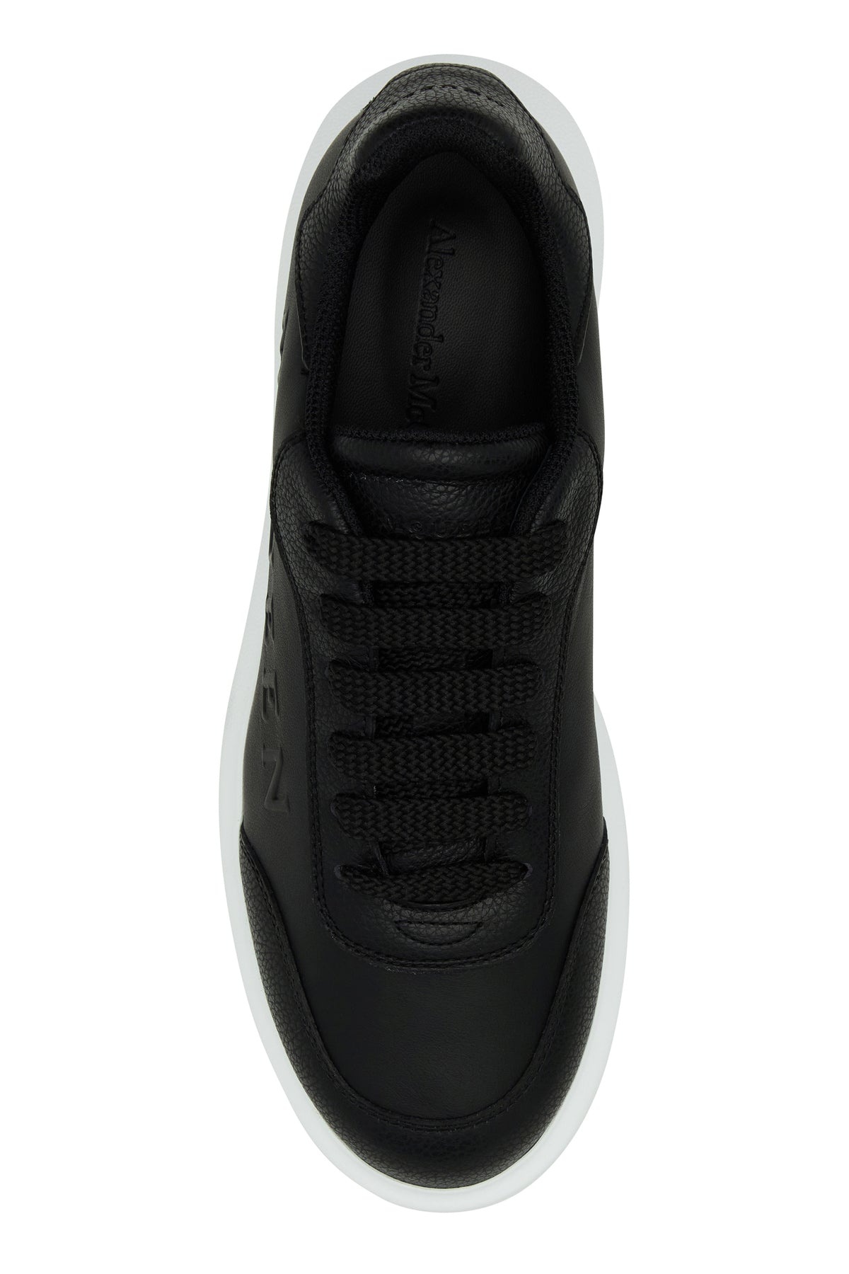 Black leather sneakers with black leather heel - 4