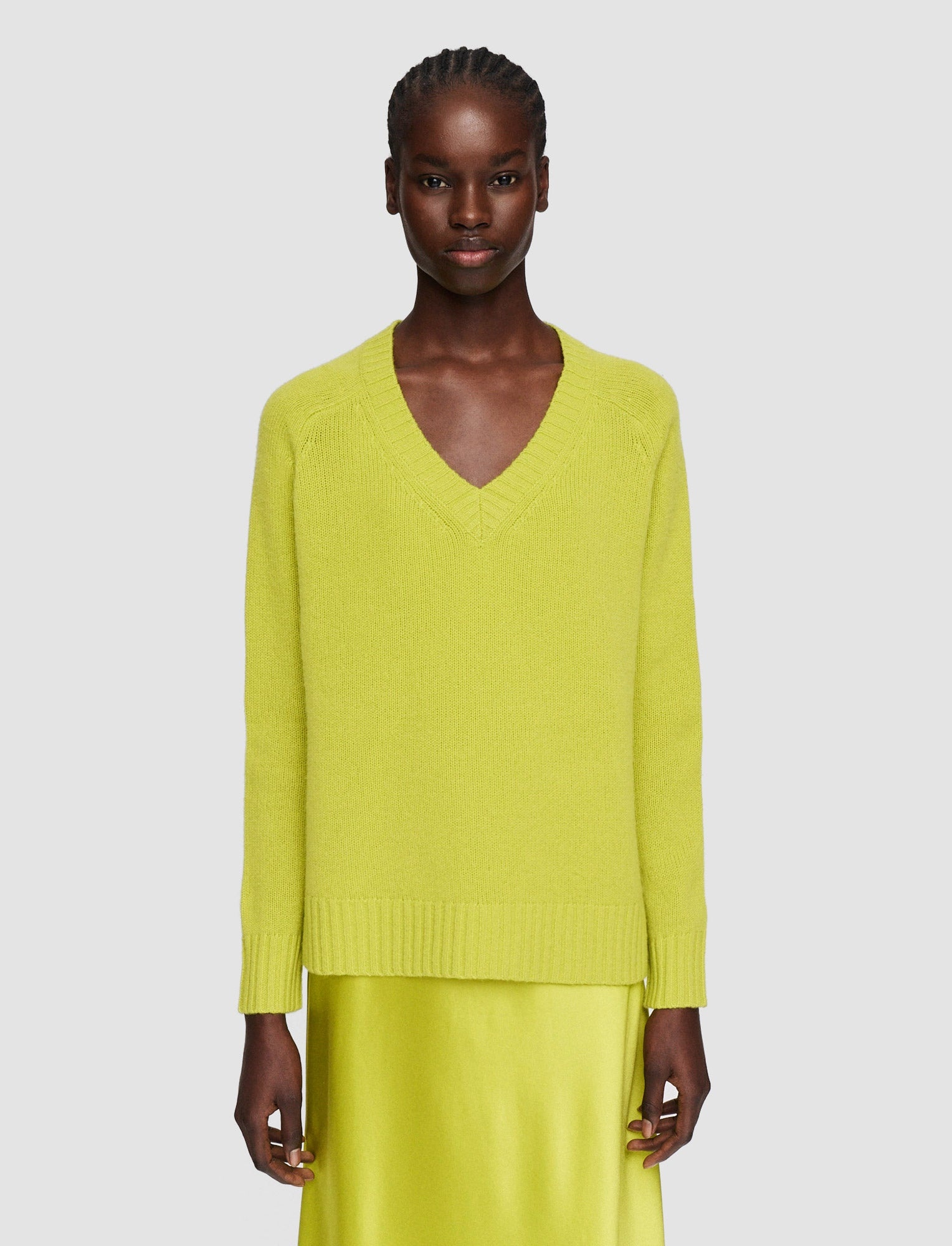 Open Cashmere V Neck Jumper - 3