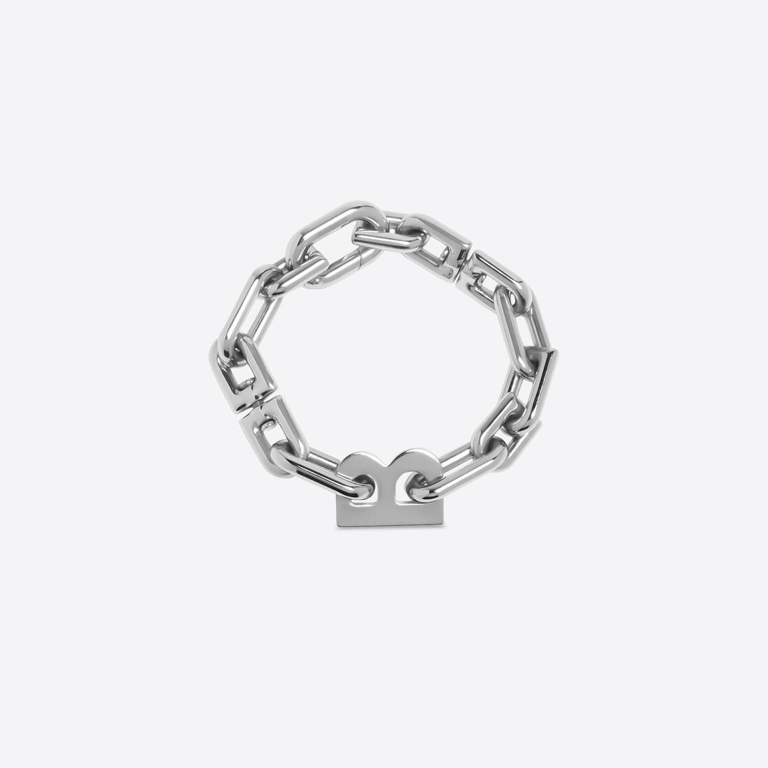 B Chain Thin Bracelet in Silver - 2