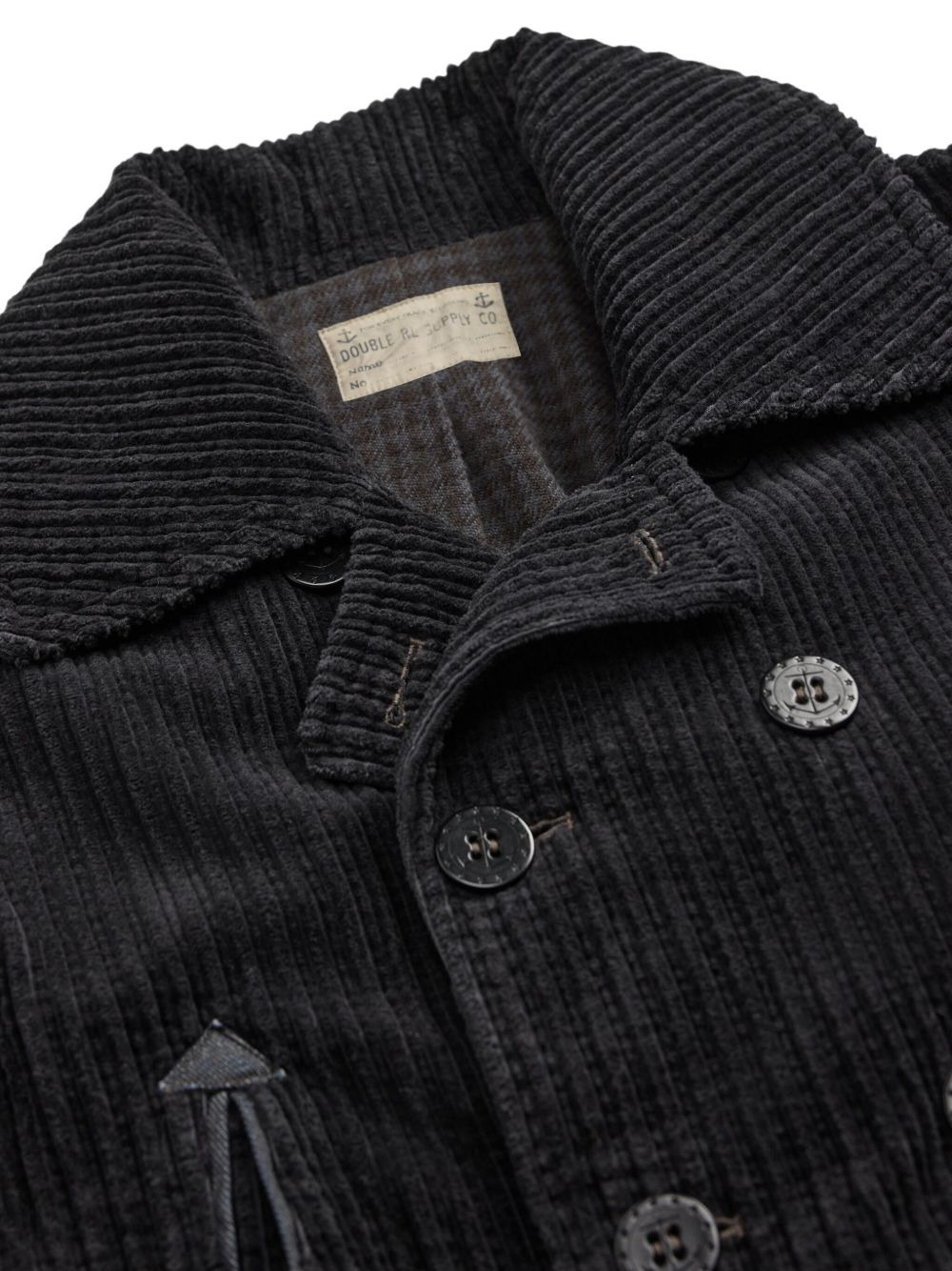 corduroy double-breasted jacket - 5