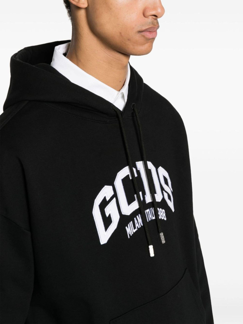 embroidered-logo cotton hoodie 5