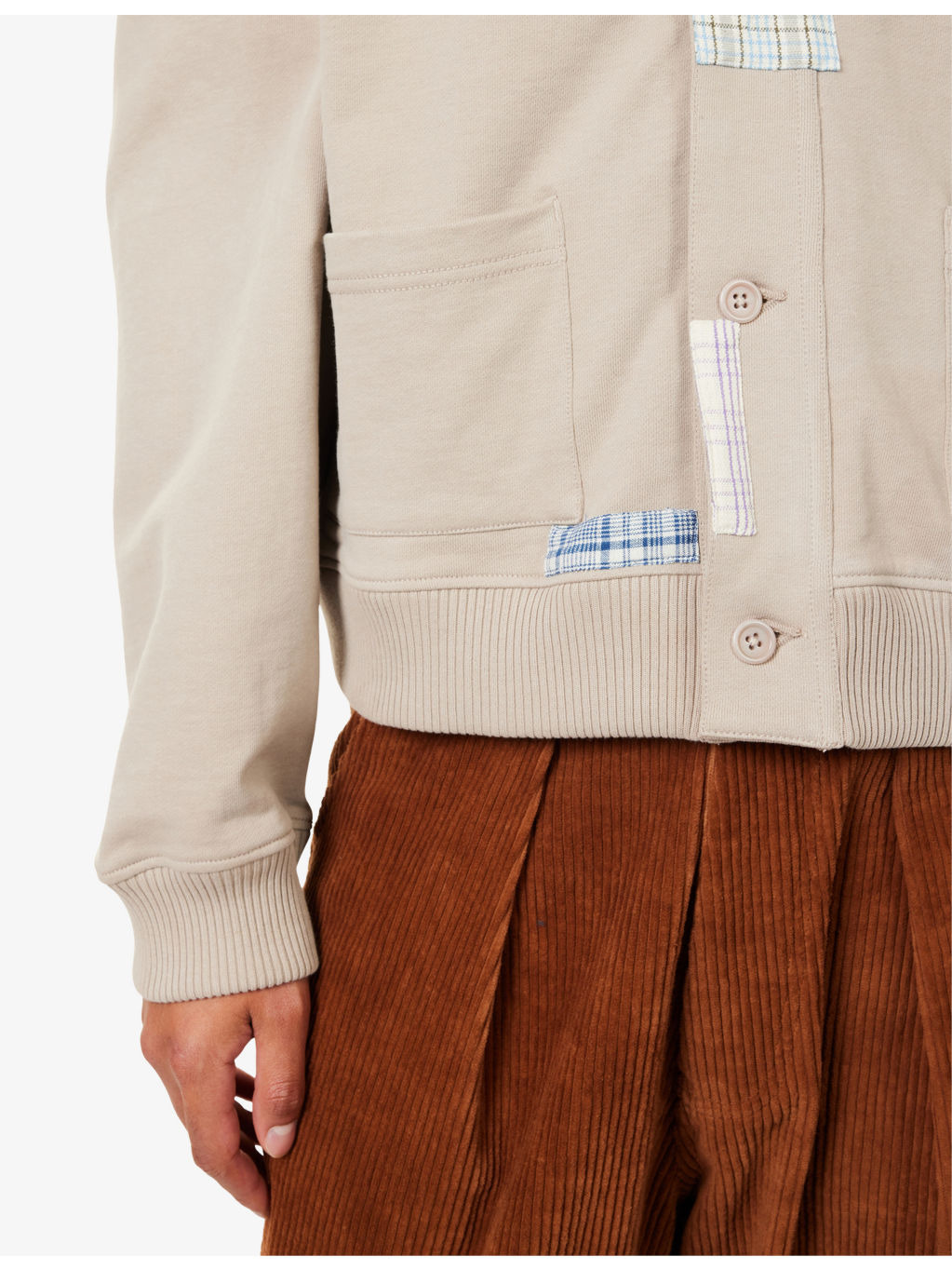 Walking Patchwork Cotton-Jersey Cardigan - 6