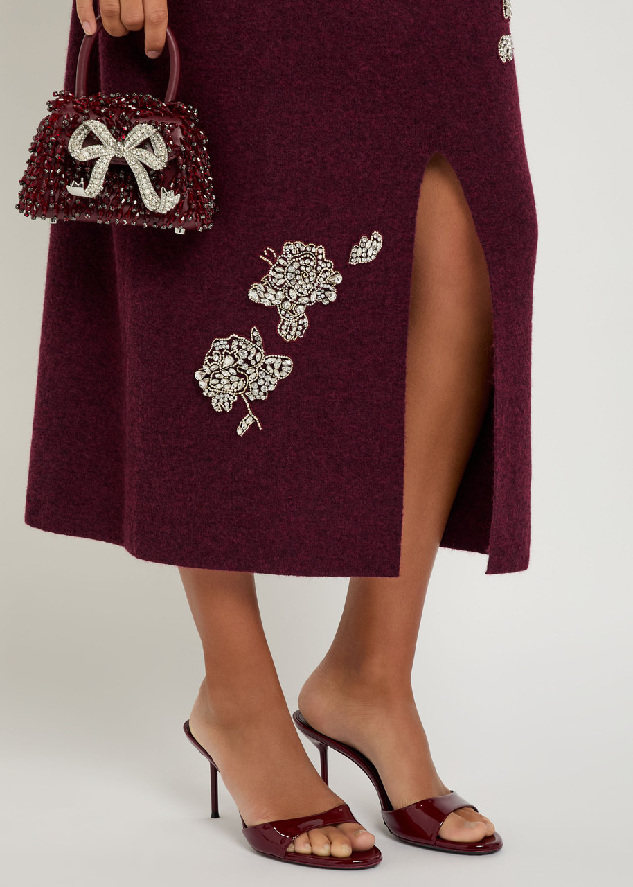 Erdem Embellished Knitted Midi Skirt - 5