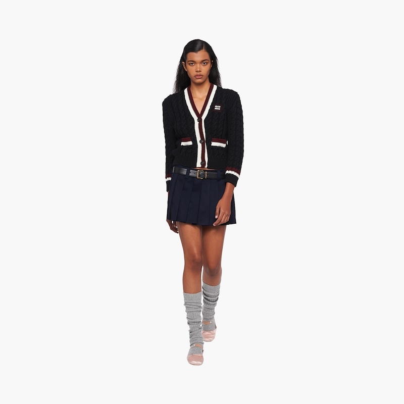 Velour skirt with embroidered logo - 5