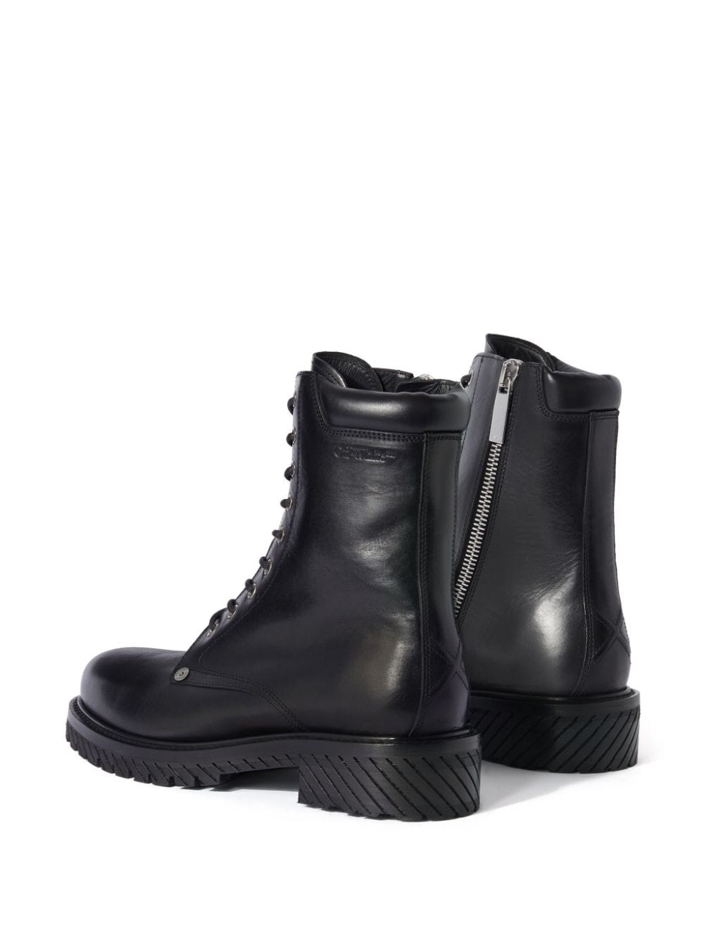 Diag-sole lace-up combat boots - 3
