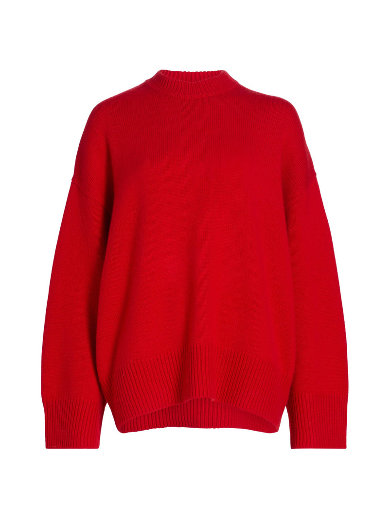 Women's Seedstitch Cashmere Tunic Sweater - Cherry 1