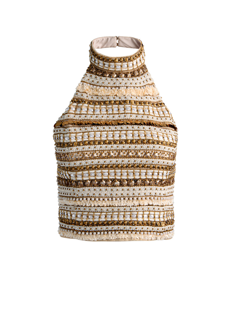 GATZ LINEN EMBELLISHED TOP 7