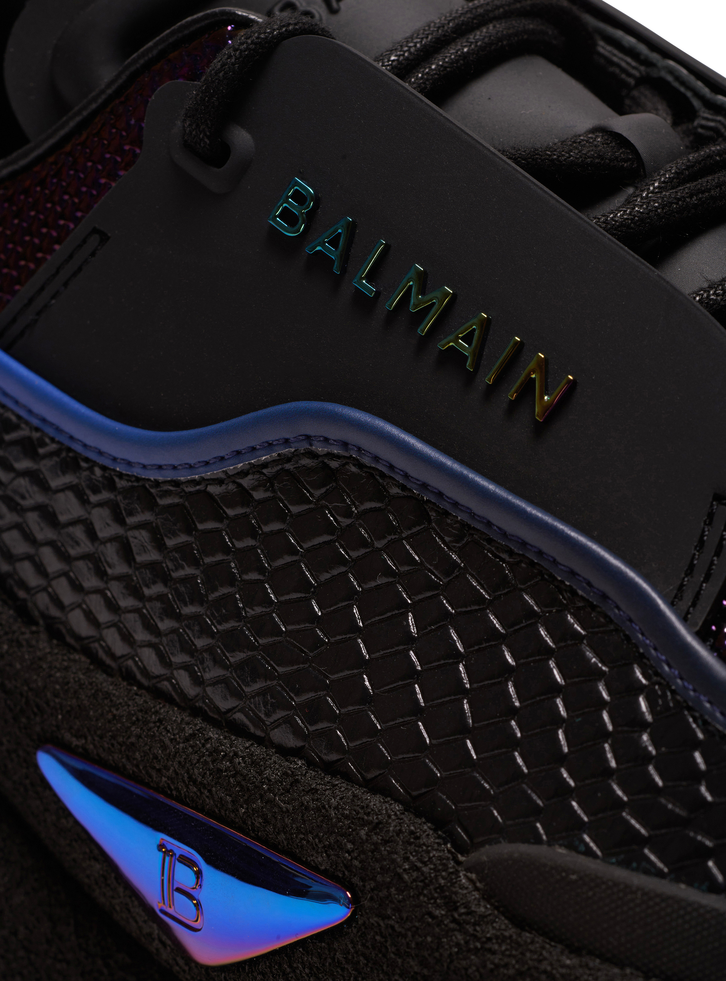 B-Bold low-top trainers in python-effect leather - 7