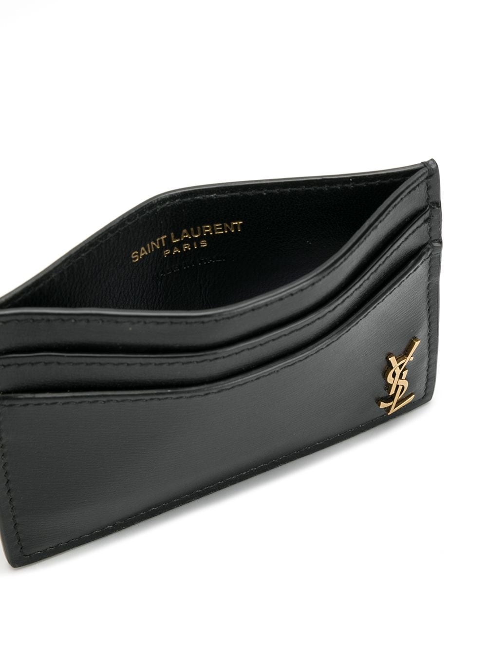 SAINT LAURENT Men Logo Plaque Card Holder - 3