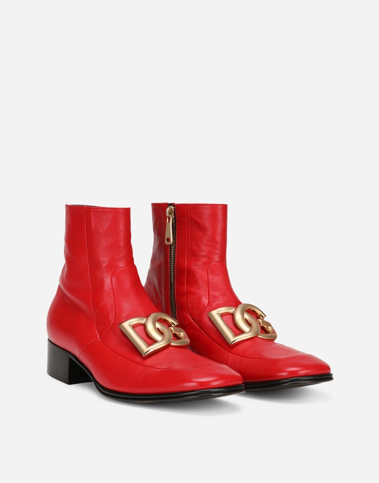 Nappa leather ankle boots with DG logo - 2