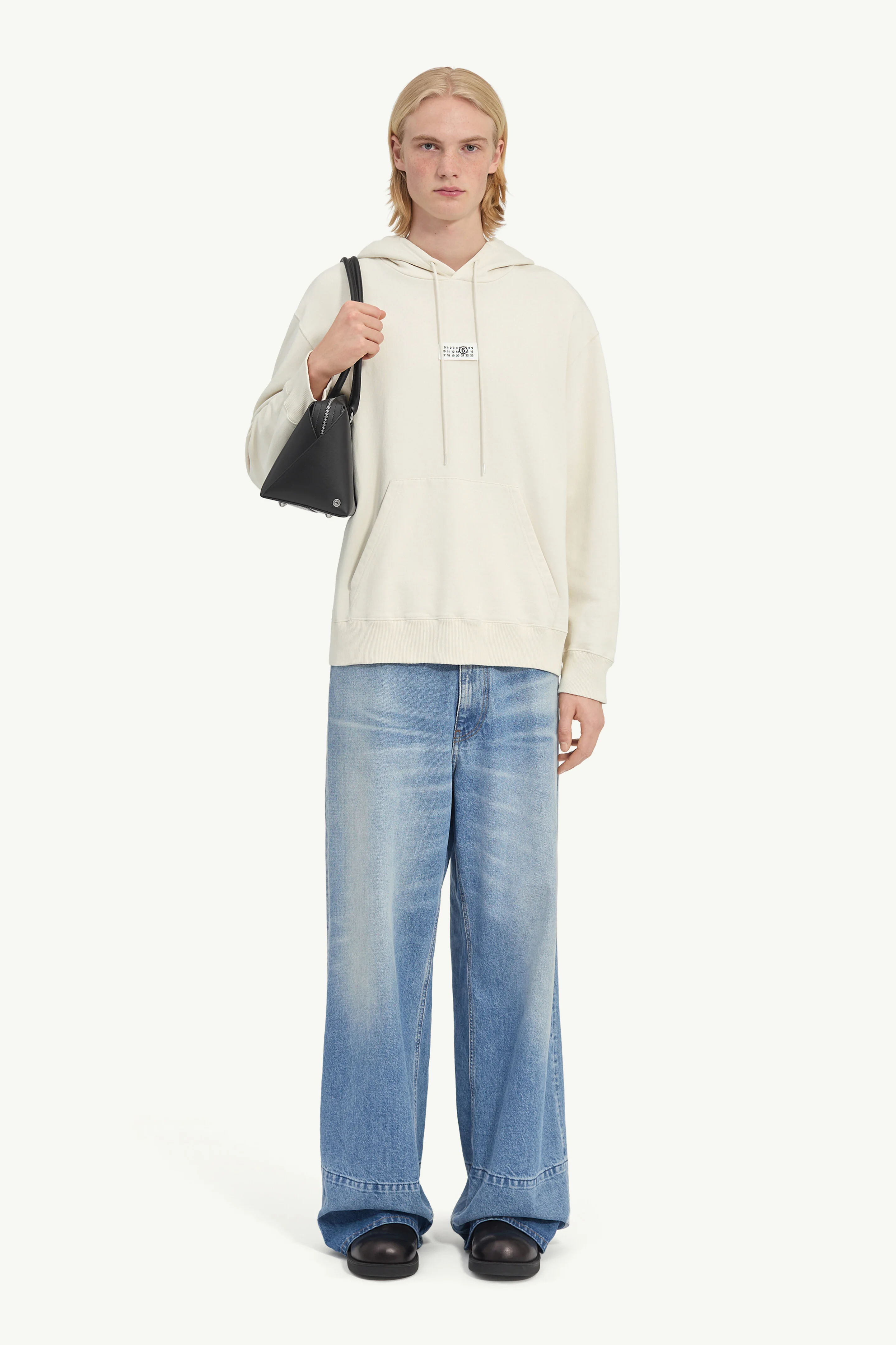 Unbrushed cotton hoodie - 1