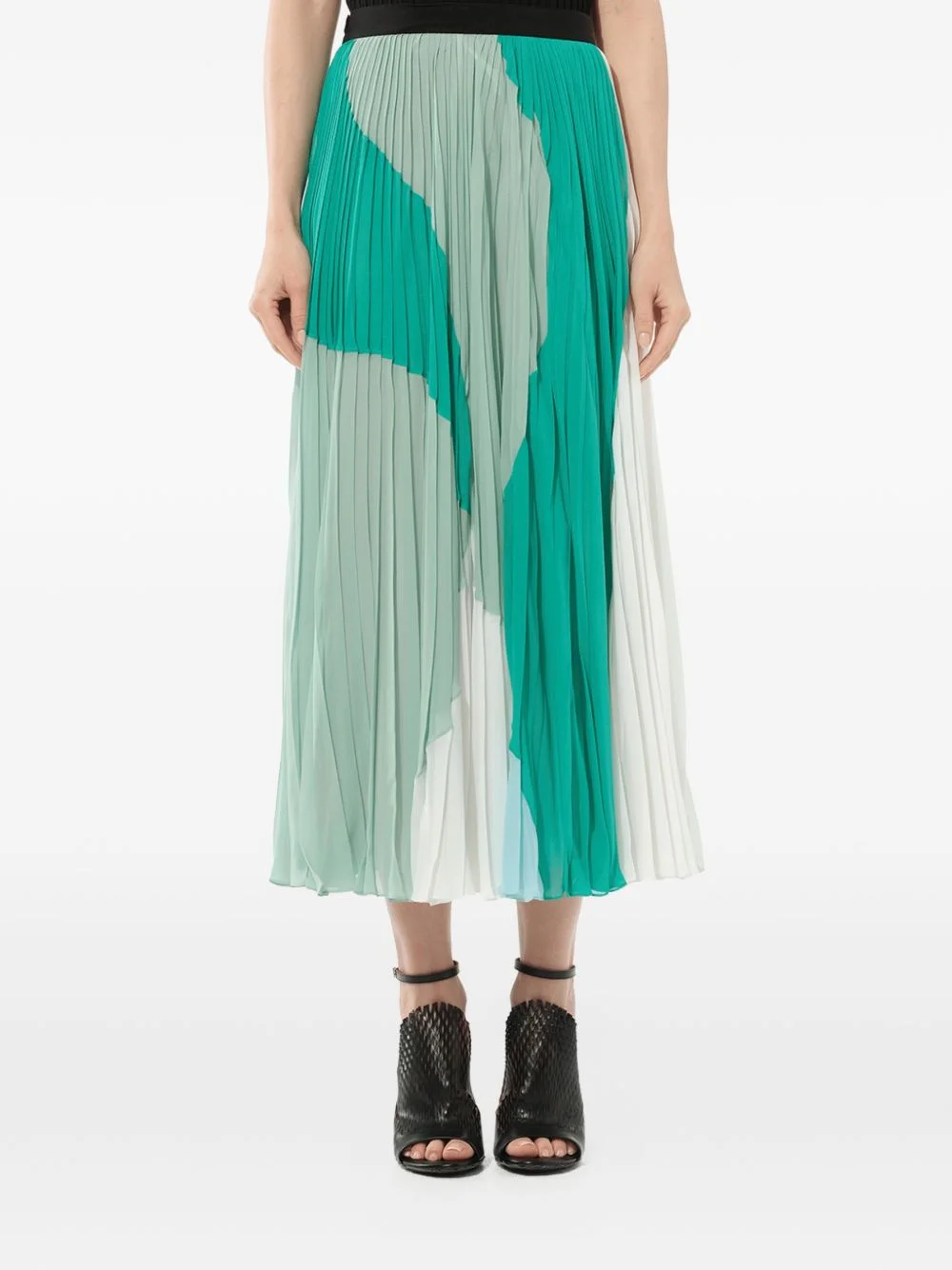 pleated A-line skirt - 1