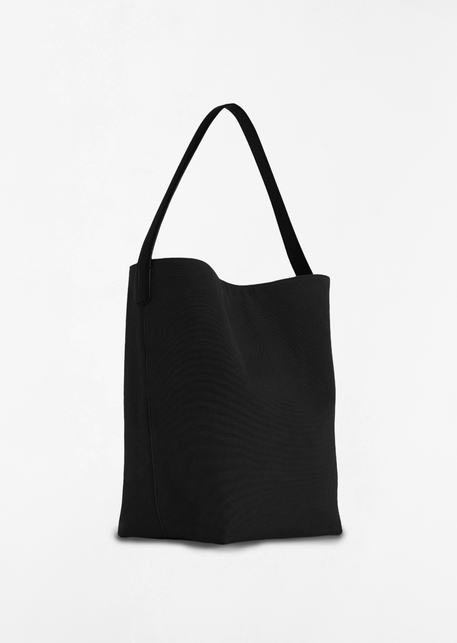N/S Cotton Canvas Park Tote, Large — Black - 2