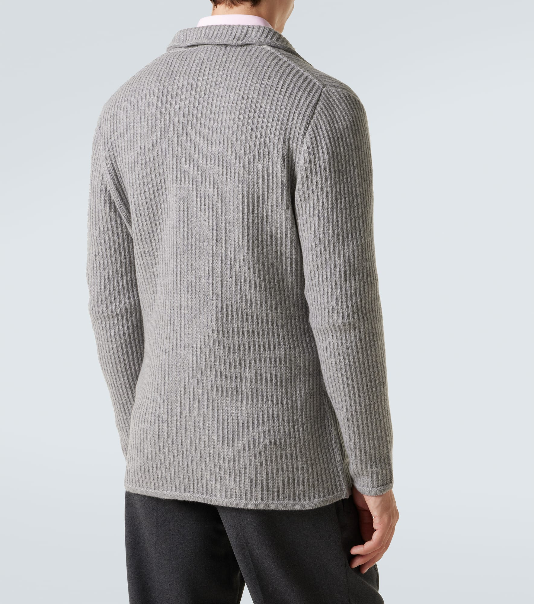 Knitted cashmere blazer - 4