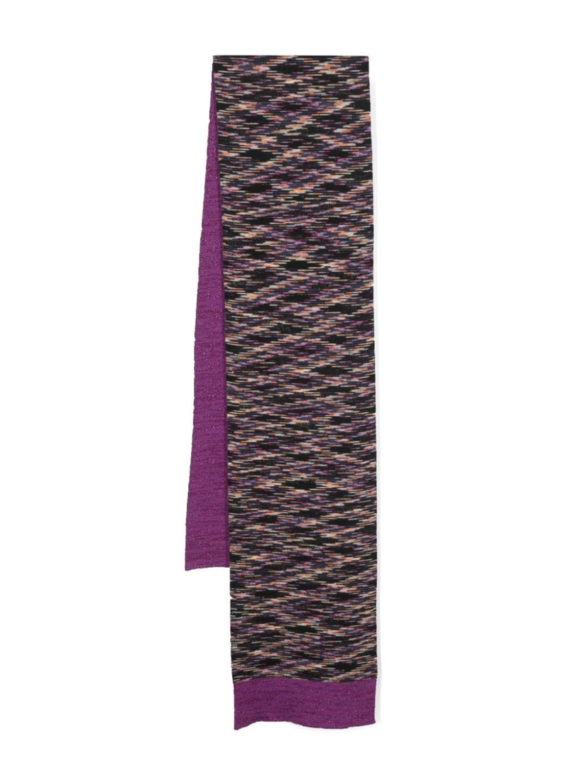 patterned-intarsia reversible scarf 1