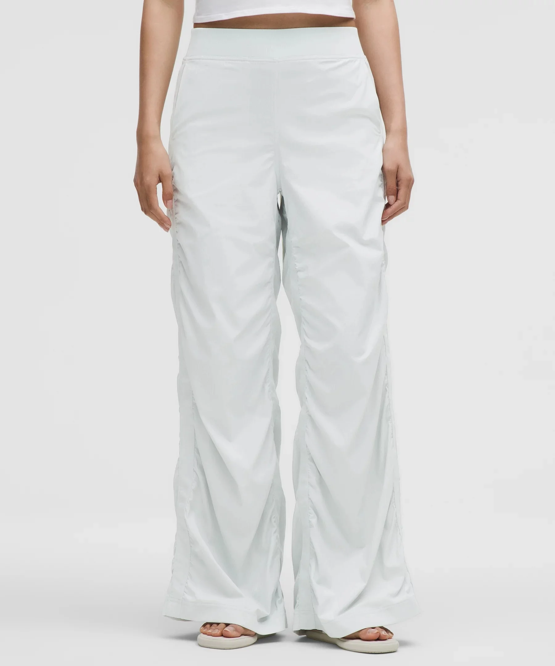 Ruched High-Rise Wide-Leg Pant - 1