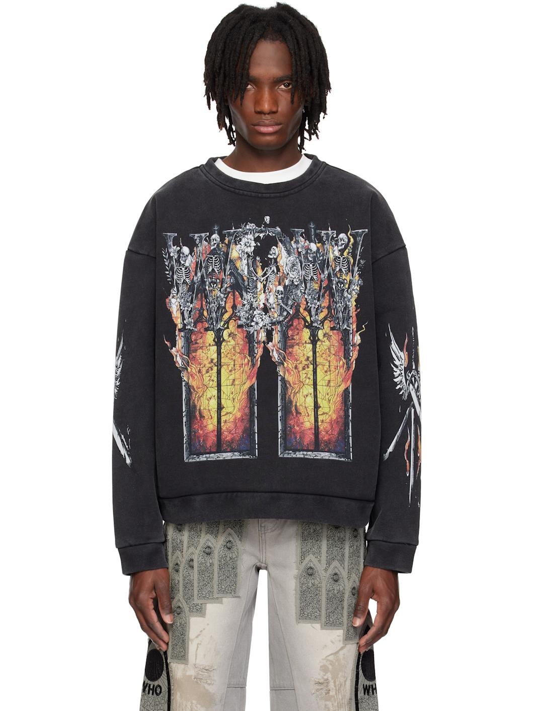 Black Ember Chapel Crewneck Sweatshirt - 1