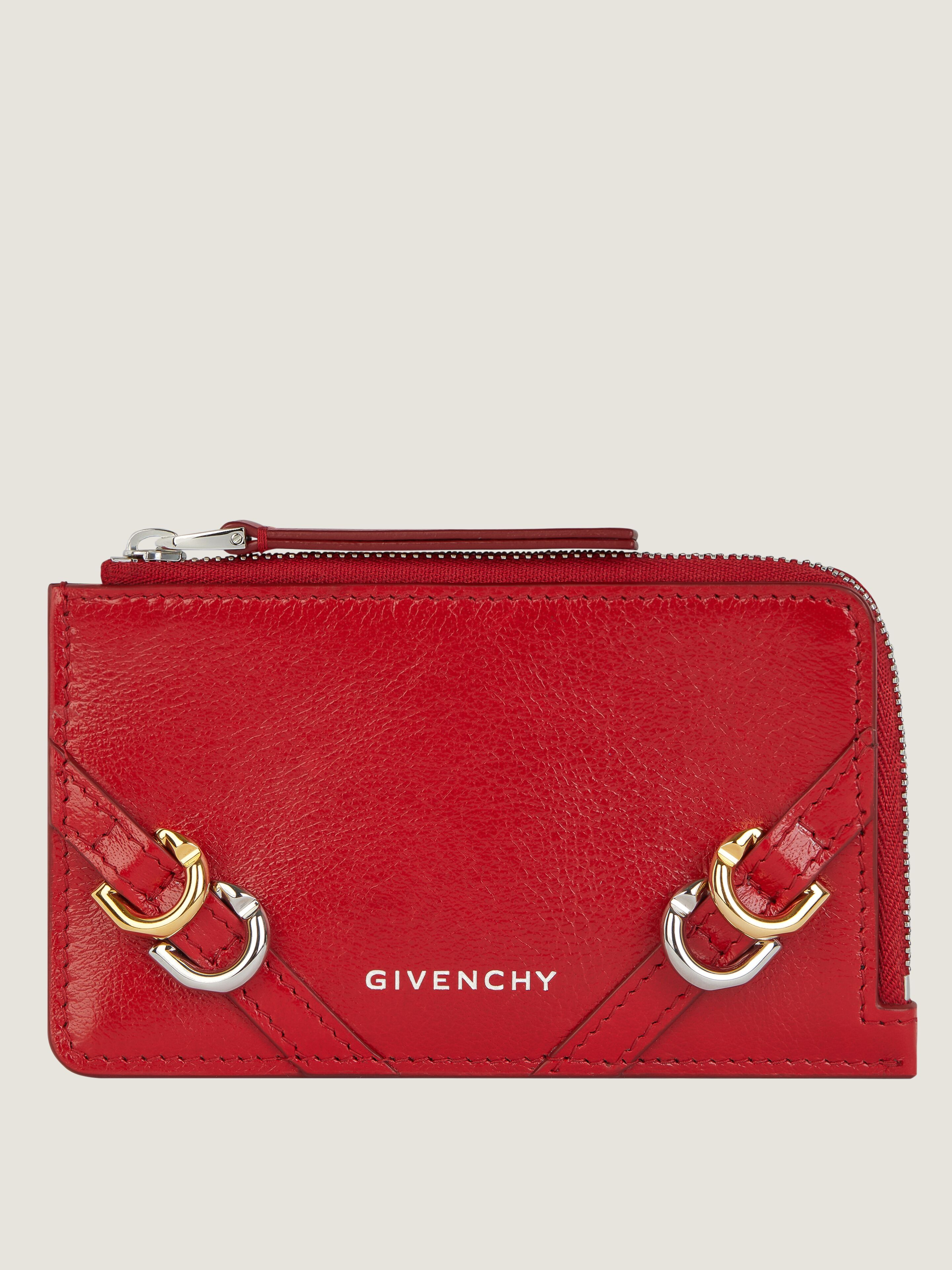VOYOU ZIPPED CARD HOLDER IN LEATHER - 3
