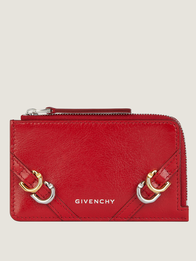 VOYOU ZIPPED CARD HOLDER IN LEATHER 3