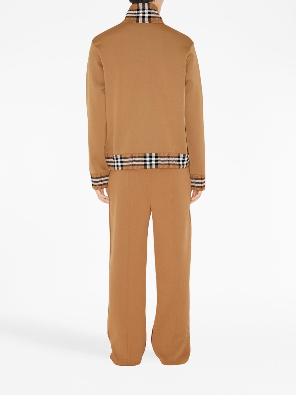 Check-trim joggings trousers - 4