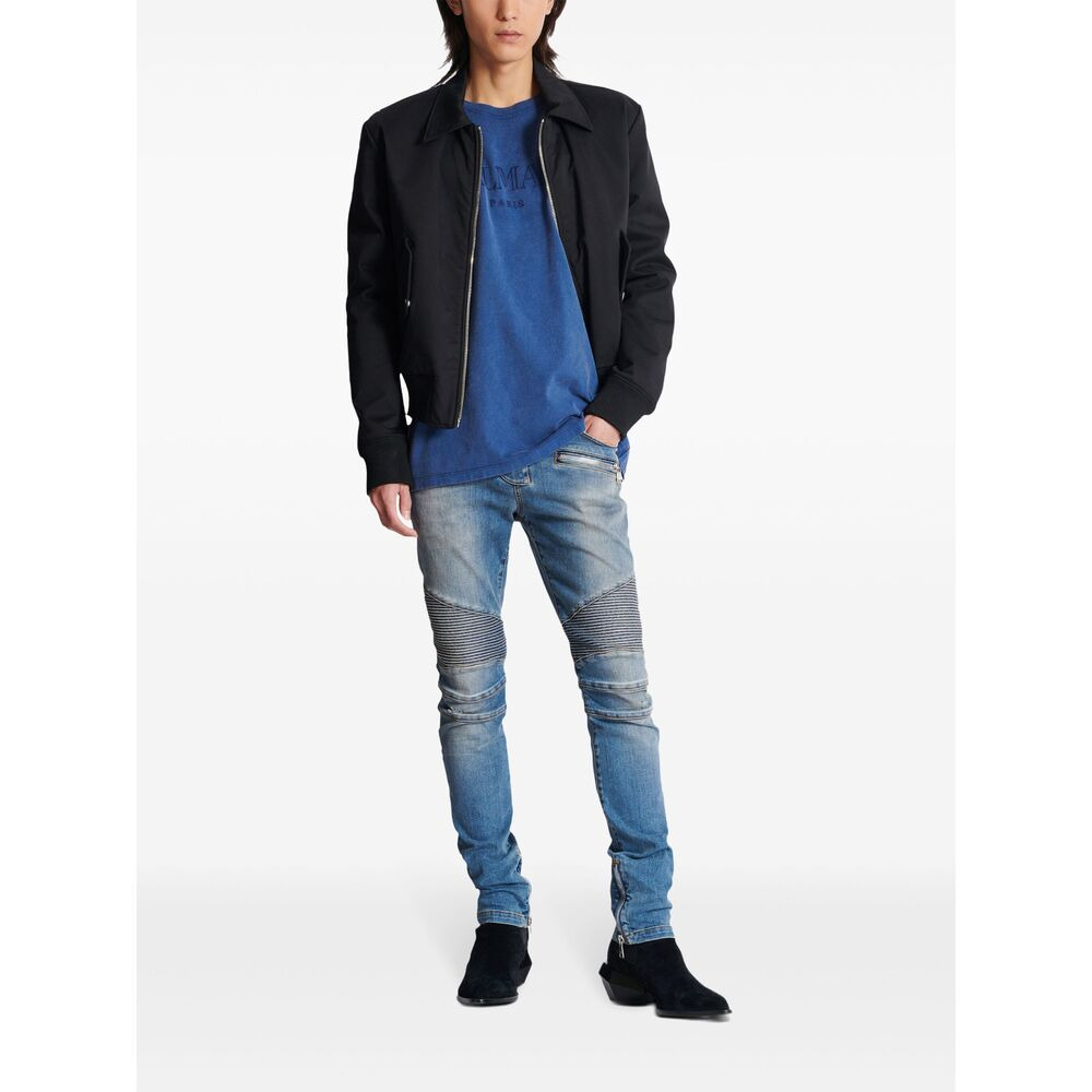Balmain Blue T-Shirts & Vests - T-Shirts Men - 3