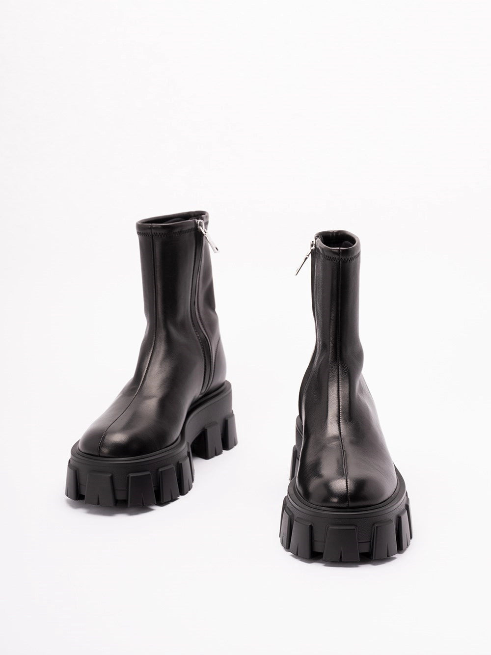 Prada Women `Monolith` Leather Ankle Boots - 2