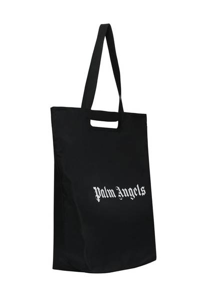 Palm Angels PALM ANGELS Black Logo Shopper Bag outlook