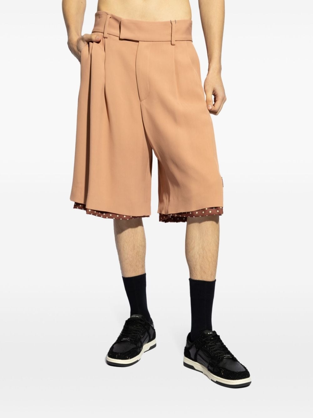 layered tailored shorts - 3