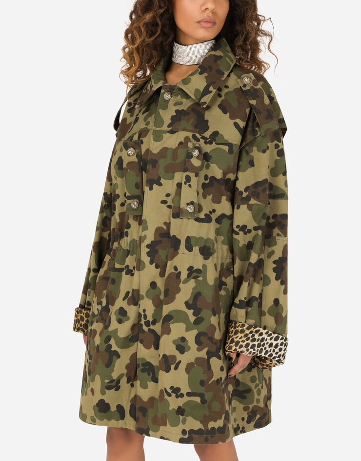 Camouflage-print cotton jacket - 4