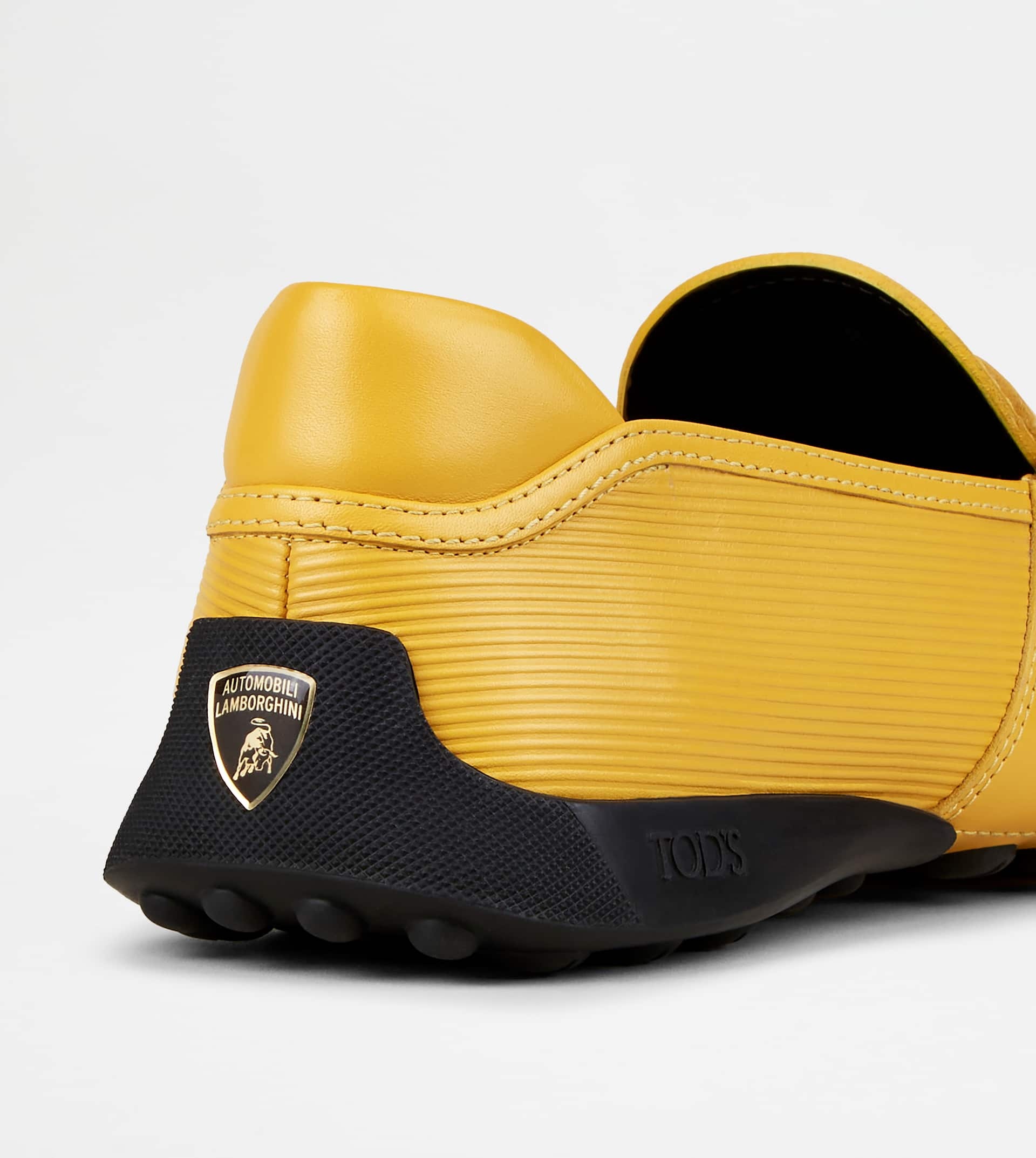 LOAFERS IN LEATHER - YELLOW, BLACK - 5