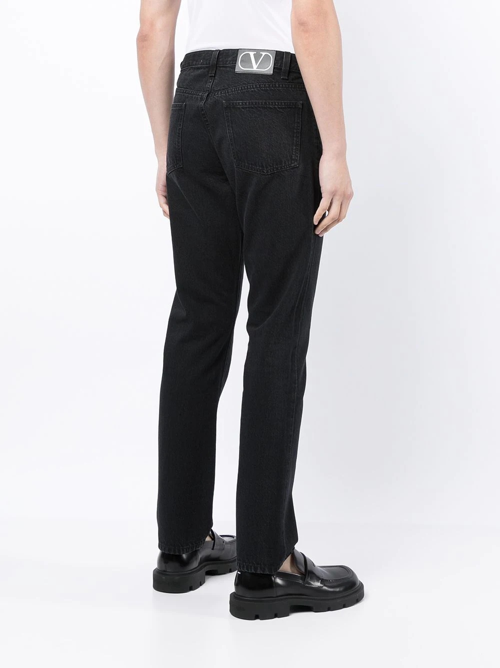 logo-patch slim-cut jeans - 4