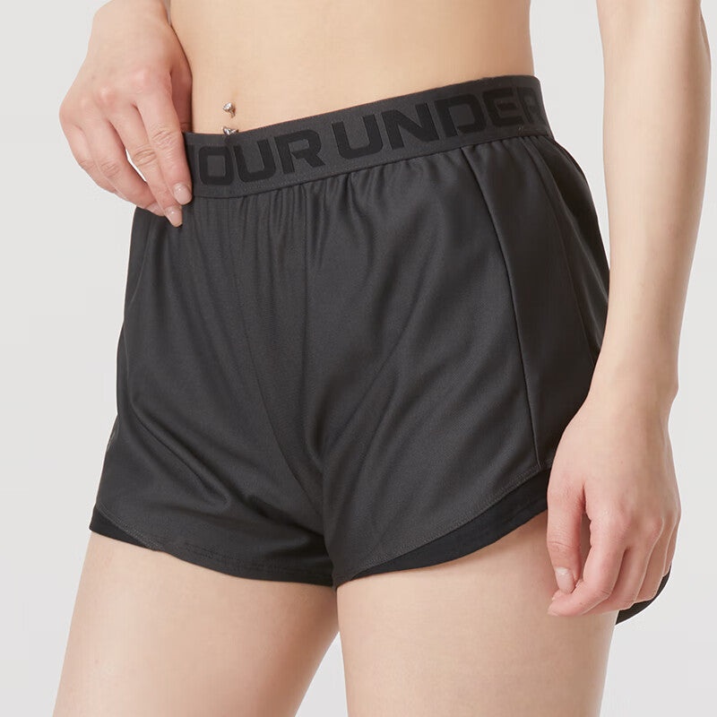 (WMNS) Under Armour Play Up Sports Shorts 'Black' 1362517-010 - 3