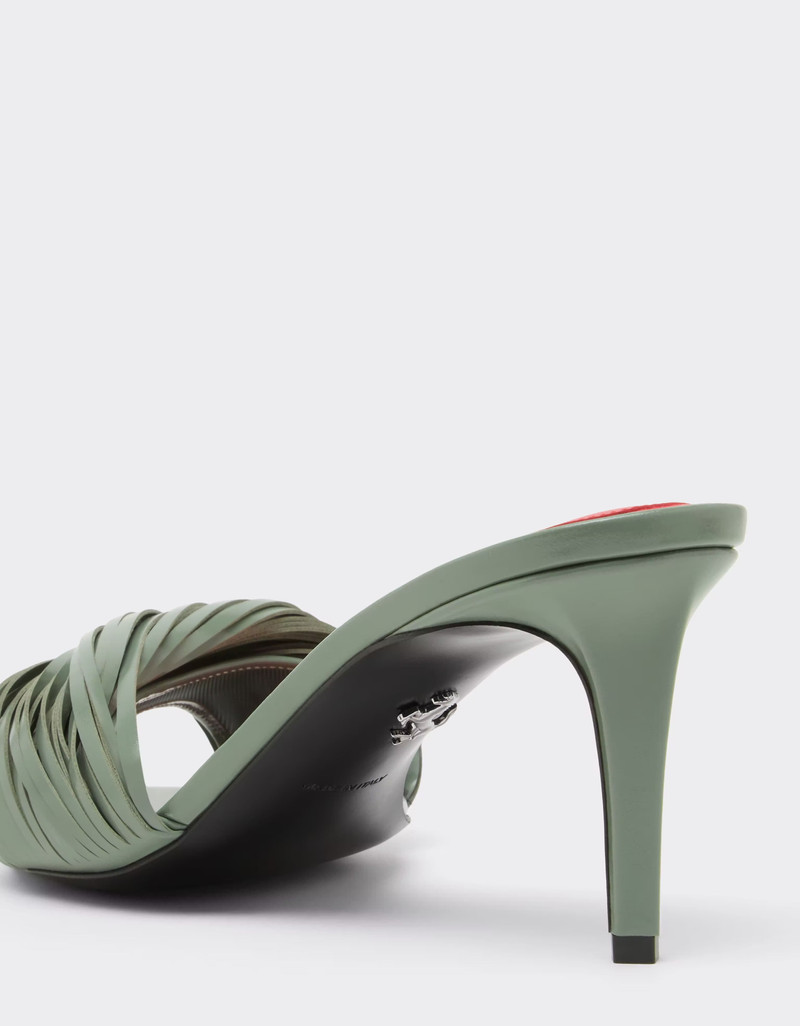 Leather Mules with Carved Fringes 4