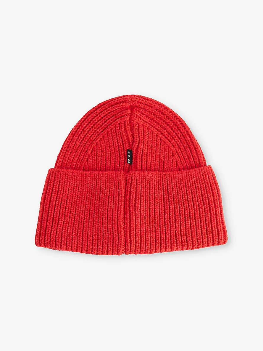 Valerie brand-embroidery knitted beanie - 3