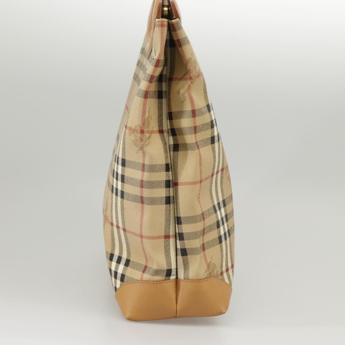 Burberry Nova Check Shoulder Bag Pvc Leather Beige Gold - 5