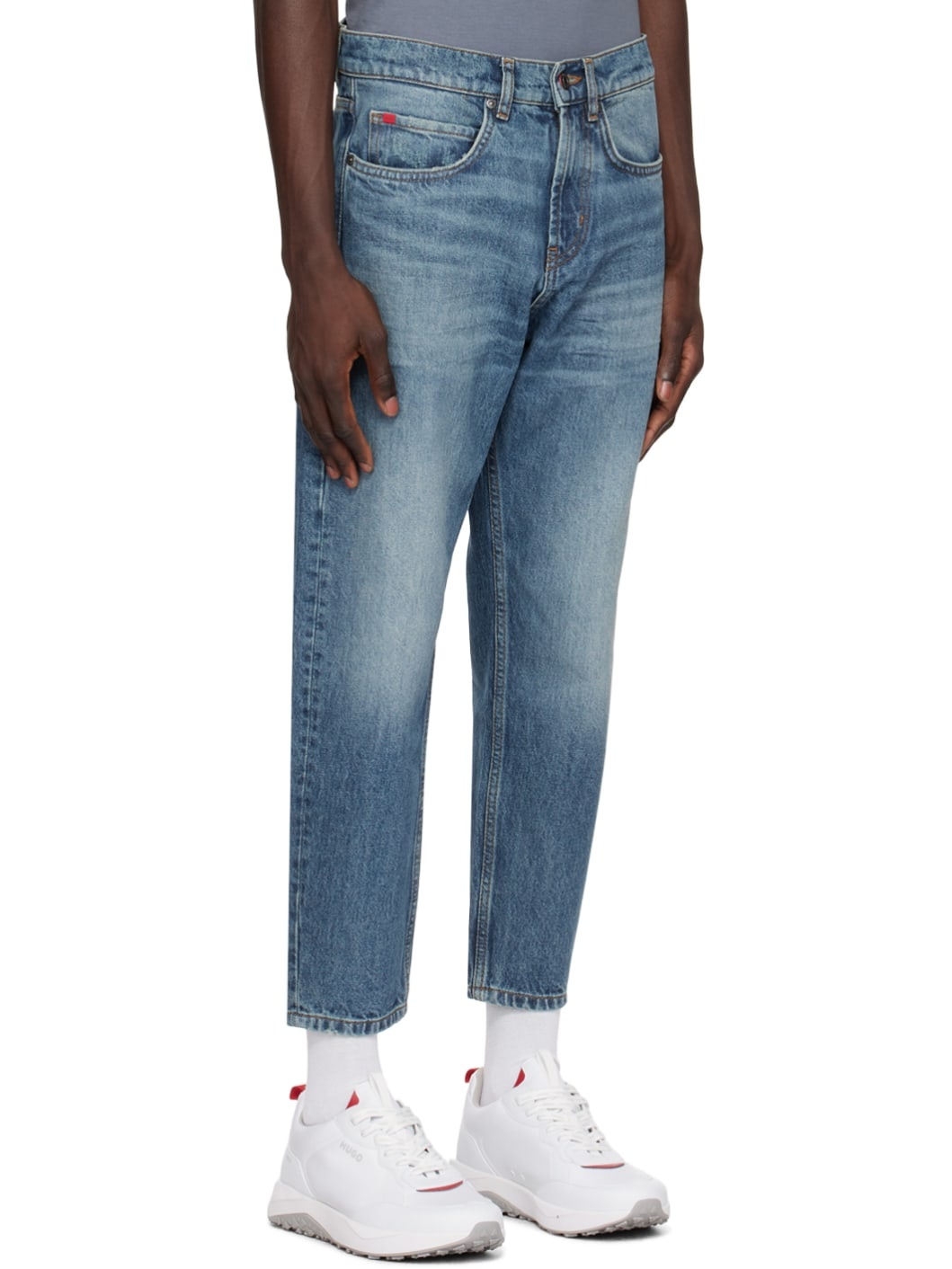 Blue Five-Pocket Jeans - 2