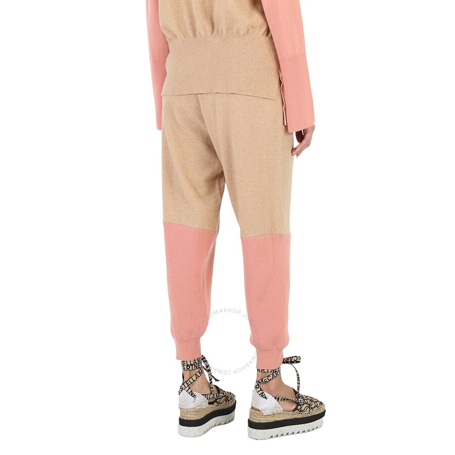 Stella Mccartney Ladies Colorblock Tonal Mix Panelled Wool Track Pants - 5
