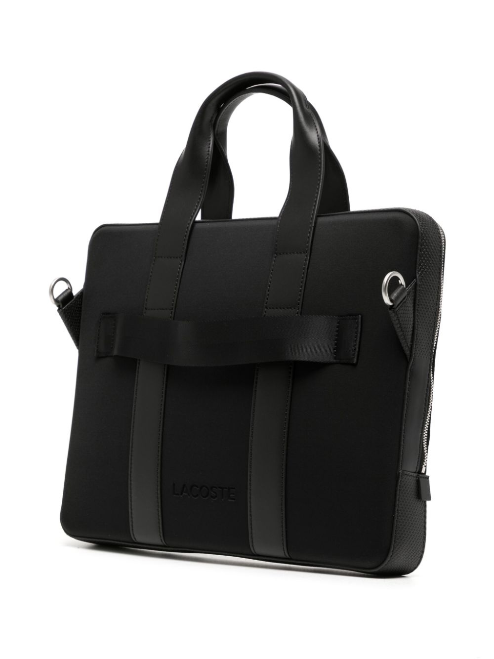 Chantaco logo-embossed leather laptop bag - 2