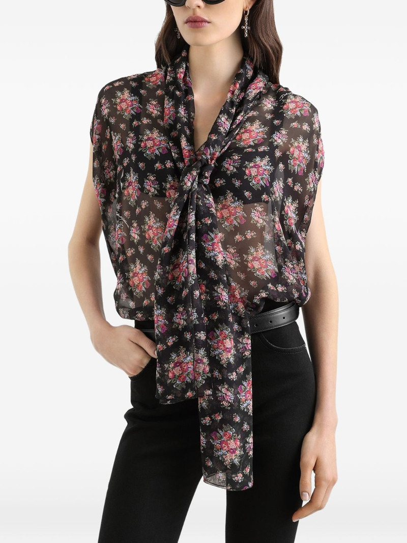 floral-print bow top 3