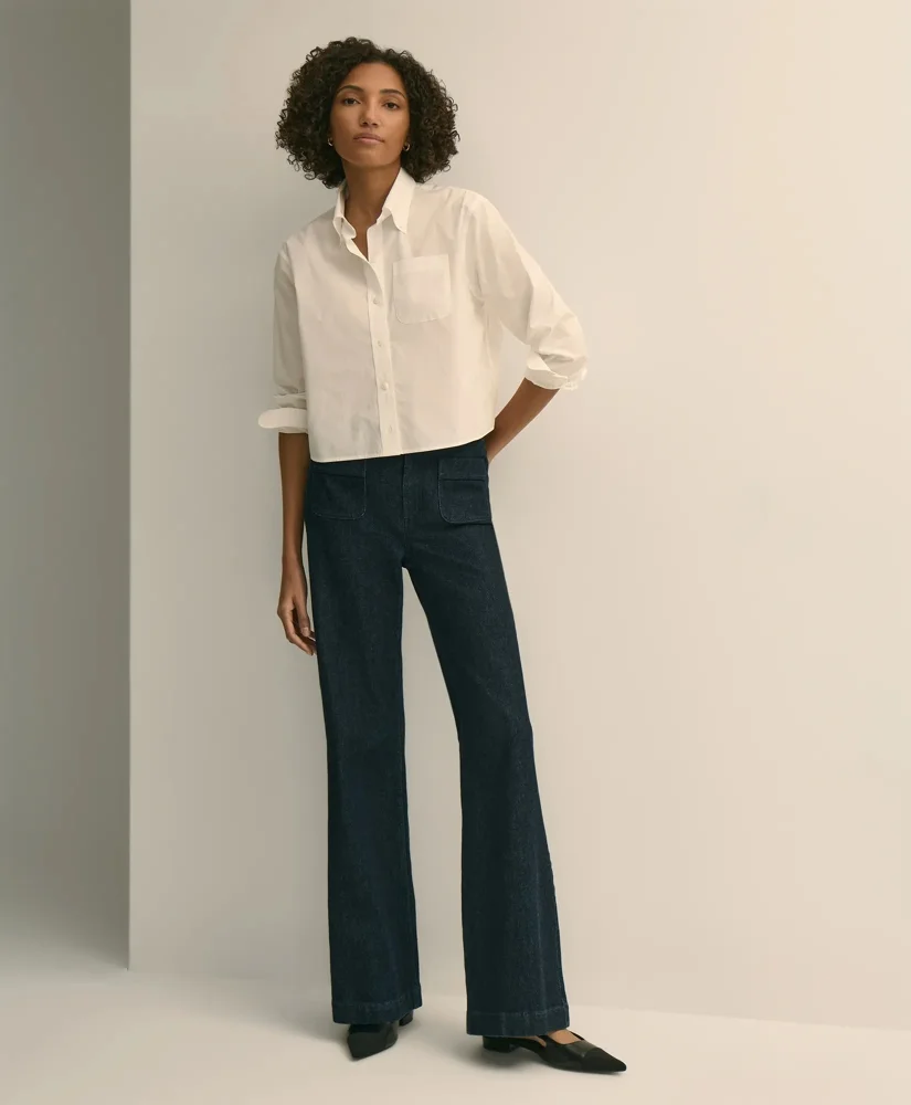 Patch Pocket Bootcut Jeans - 1