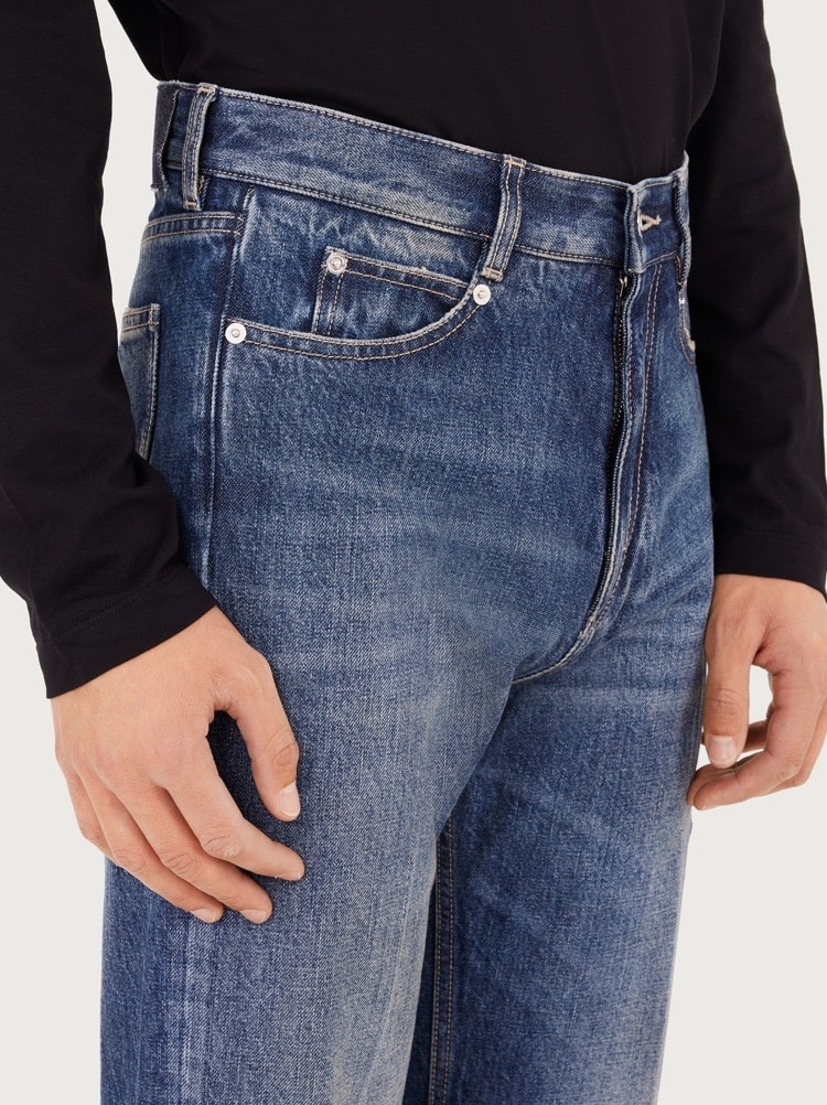 WASHED DENIM TROUSER - 5